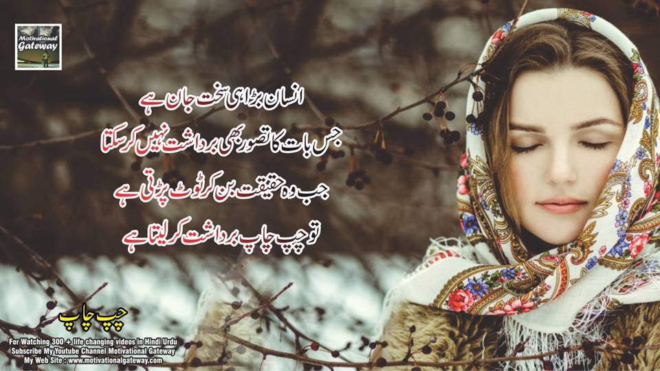 chup chap urdu quotes poetry 6