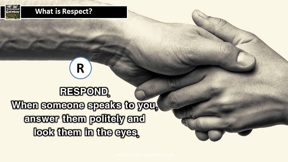 What is respect Best lines on respect Slide1