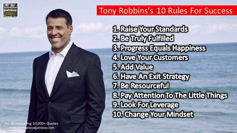 Tony Robbins’s 10 Rules For Success