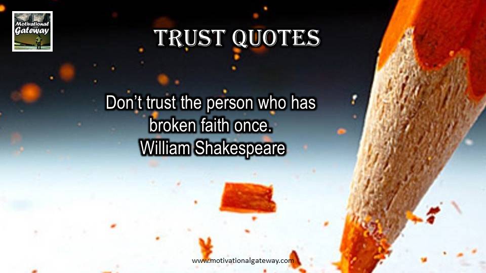 15 inspirational quotes on Trust