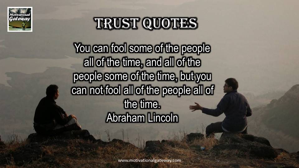15 inspirational quotes on Trust