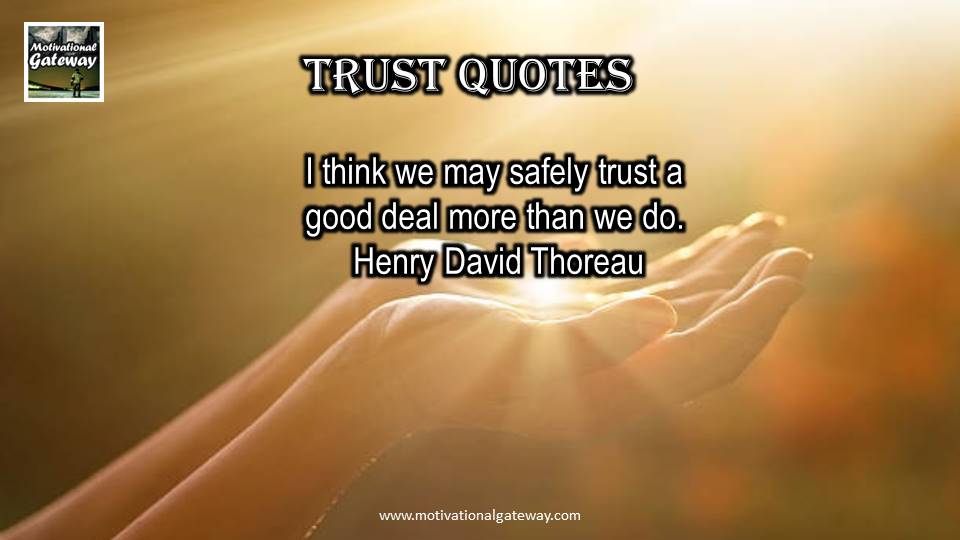 15 inspirational quotes on Trust