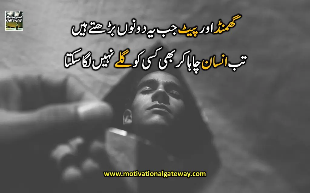 Inspirational quotes in Urdu !! ghumanda or peit