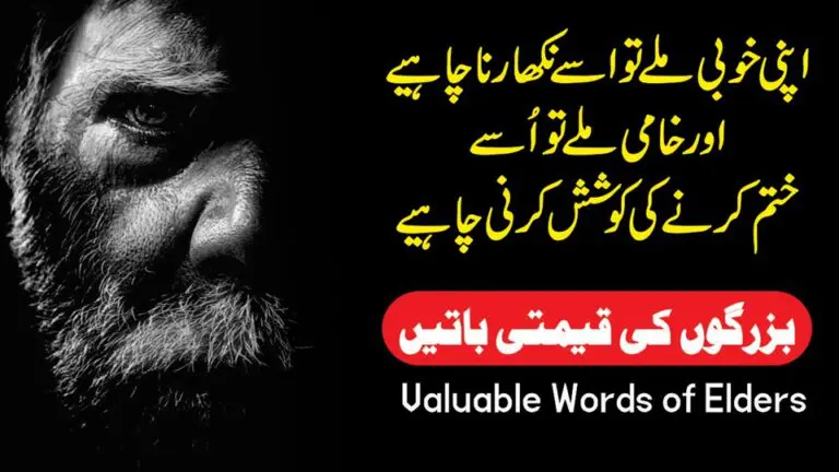 Valuable words of elders